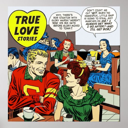 1948 Young Romance 4 Cover by Jack Kirby ポスター (正面)