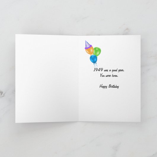 1949の誕生日のおもしろい事実 カード (内部)