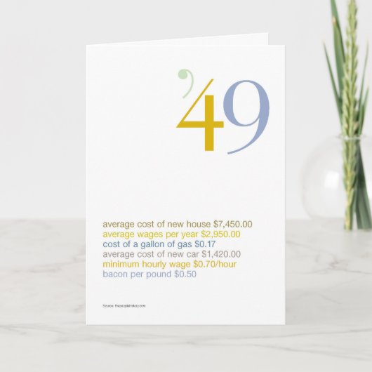 1949の誕生日のおもしろい事実 カード (正面)