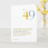 1949の誕生日のおもしろい事実 カード (黄色い花)