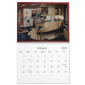1949キッチンヴィンテージファームハウスデコール12ヶ月 カレンダー (2月 2026)
