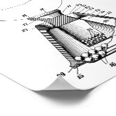 1949ゴルフボールティー特許芸術スケッチプリント ポスター (角)