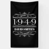 1949パーソナライズされた誕生日男性へ 横断幕 (縦)