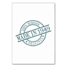 1949円のゴム印のスタイルのロゴで作られる テーブルナンバー