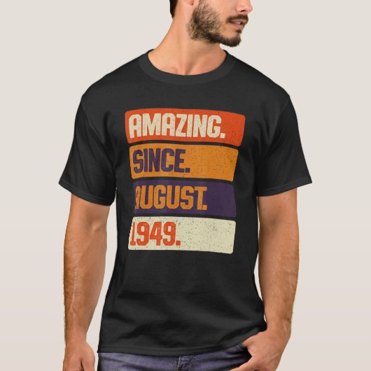 1949威厳がある年レトロ74歳74歳から驚き Tシャツ (正面)