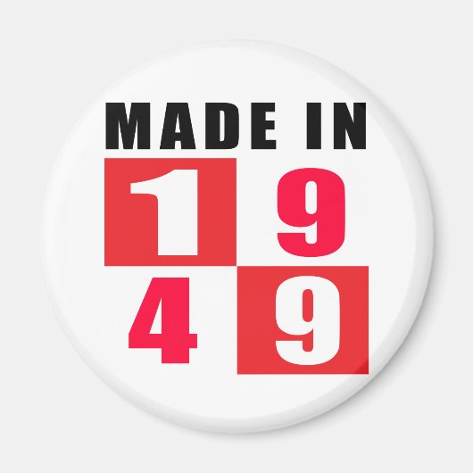 1949年に作られた誕生日デザイン マグネット (正面)