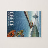 1949年のコルフ島ギリシャ旅行ポスター ジグソーパズル (横)