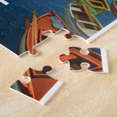 1949年のコルフ島ギリシャ旅行ポスター ジグソーパズル (側面)