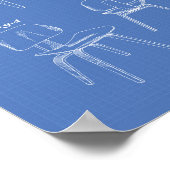 1949年のパテントアート – 青写真 ポスター (角)