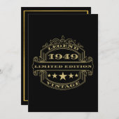 1949年の誕生日パーソナライズされたパーティーへの招待 招待状 (正面/裏面)