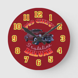 1949年のChevy Stylelineのデラックスな時計 ラウンド壁時計
