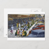 1949年セントピーターズバーグ、フロリダ　"グリーンベンチ" ポストカード (正面/裏面)