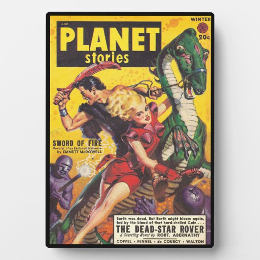 1949年プラネットストーリーズパルプマガジンカバー フォトプラーク (正面)