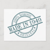1949年誕生年鑑ゴム印のロゴ ポストカード (正面)