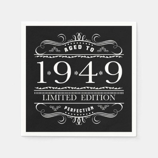 1949年限定版誕生日 スタンダードカクテルナプキン (正面)