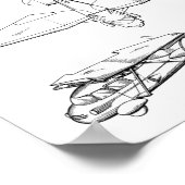 1949年飛んでいる自動車航空機特許スケッチプリント ポスター (角)