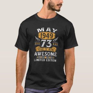 1949年5月ヴィンテージ73誕生日73歳の贈り物F Tシャツ