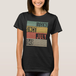 1949年7月以来73番目の誕生日の伝説 Tシャツ
