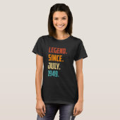 1949年7月以来73番目の誕生日の伝説 Tシャツ (正面フル)