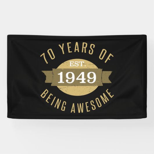 1949年70誕生日設立 横断幕 (横)