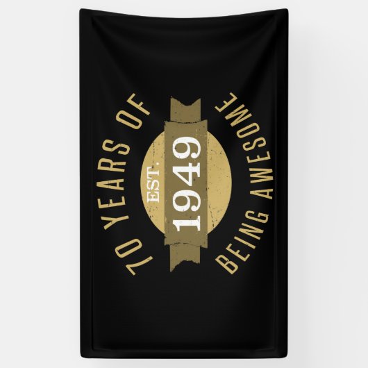 1949年70誕生日設立 横断幕 (縦)