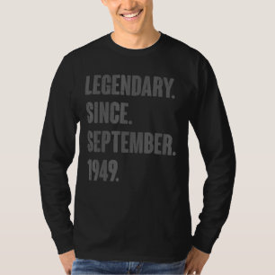 1949年9月以来の伝説73歳Bi Tシャツ