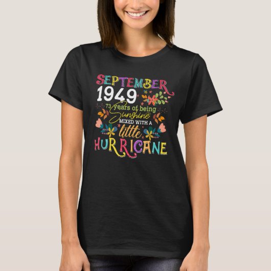 1949年9月女の子はサンシャイン73歳のBir Tシャツ (正面)