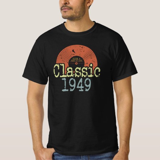 1949最高の年の1949クラシック年のビニールの誕生日 Tシャツ (正面)