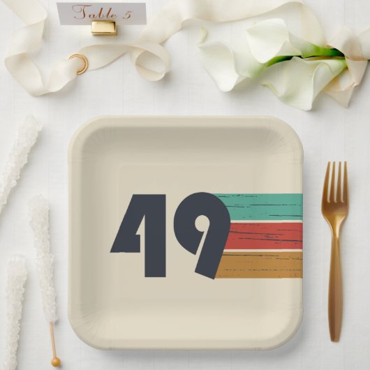 1949生まれ年のヴィンテージ ペーパープレート (ウェディング)