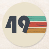 1949生まれ年のヴィンテージ ラウンドペーパーコースター (正面)