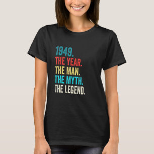 1949生まれ年の伝説73歳73誕生日 Tシャツ