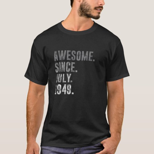 1949素晴らし年7月以来73番目の誕生日ヴィンテージ1949 Tシャツ (正面)