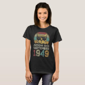 1949素晴らし年9月以来73誕生日猫 Tシャツ (正面フル)