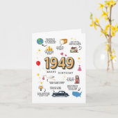 1949誕生日カード(パパまたはママ) カード (黄色い花)