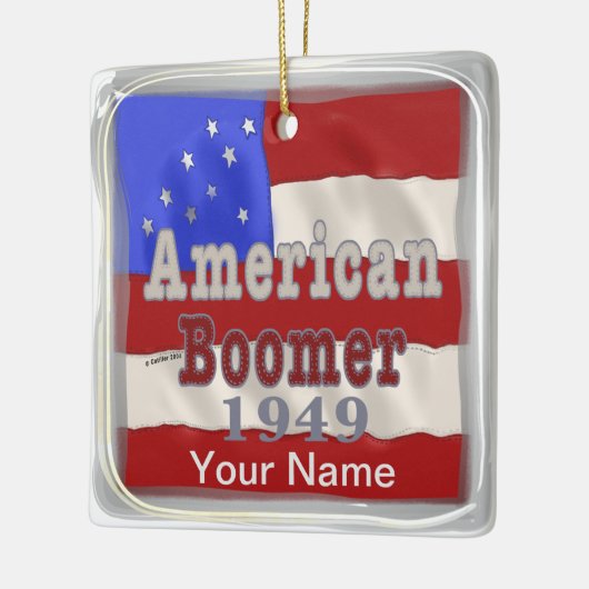1949誕生日ベビーブーマーカスタムオーナメント セラミックオーナメント (左)