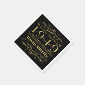 1949 パーソナライズされた 70番目の誕生日 スタンダードカクテルナプキン (角)