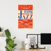 1949 International Jazz Festival jazz poster ポスター (ホームオフィス)