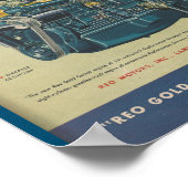 1949 REO金ゴールド彗星トラックエンジンモーターAd ポスター (角)