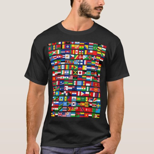 195の世界の国旗 Tシャツ (正面)