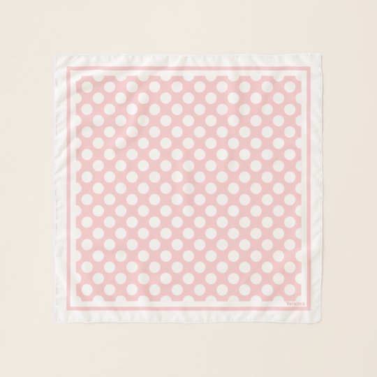 1950年代レトロデザイナーピンク水玉模様ネックヘア スカーフ Zazzle Co Jp