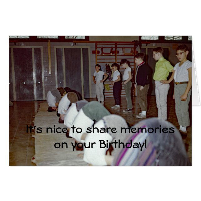 1950おもしろい年代の少年ジムクラススクールの写真 (正面横)