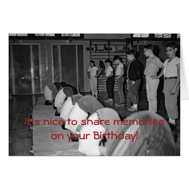 1950おもしろい年代の少年ジムクラススクールの写真 (正面横)