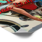 1950のオートバイの女の子バイギル・エルヴグレン ポスター (角)