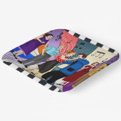 1950のカップル踊りレトロをテーマにした誕生日 ペーパープレート (傾斜あり)