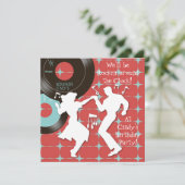 1950のテーマバースデーパーティ招待状 招待状 (スタンド正面)