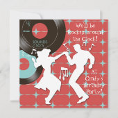 1950のテーマバースデーパーティ招待状 招待状 (正面)