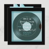 1950のテーマバースデーパーティ招待状 招待状 (正面/裏面)