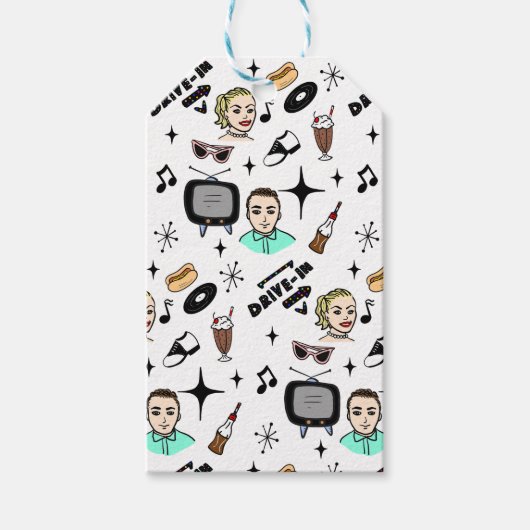 1950のレトログラフィックス懐かしい誕生日 ギフトタグ (正面)