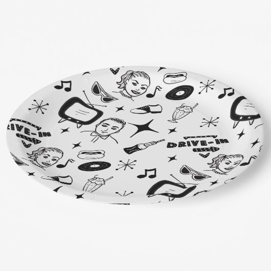 1950のレトログラフィックス懐かしい誕生日 ペーパープレート (アングル)