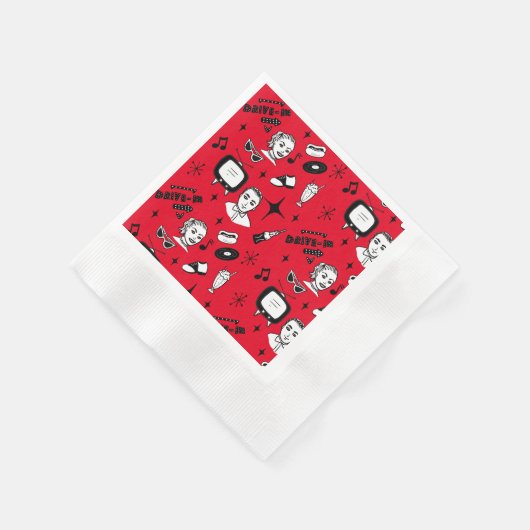 1950のレトログラフィックス懐かしい誕生日 縁ありカクテルナプキン (角)